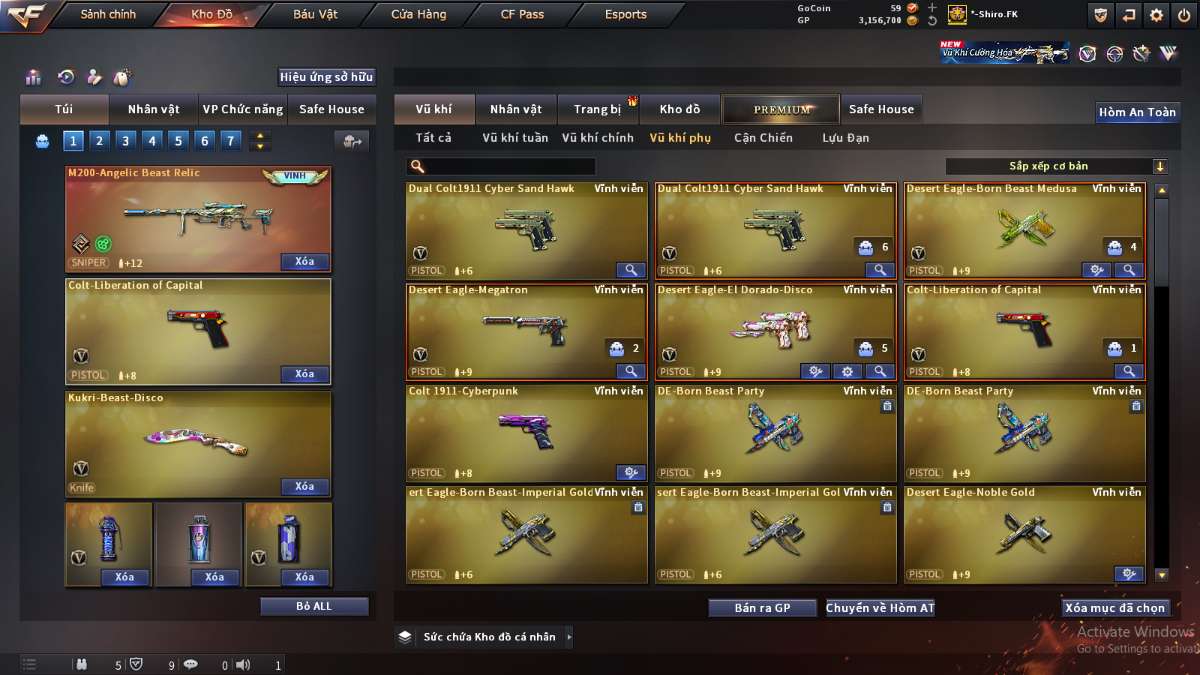 shop acc cf uy tin gia re